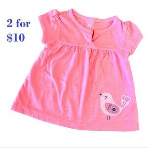 Just One You Carters Baby Girl Dress sz 3M in Pink with Bird Applique